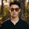 Occhiali da Vista Tondi con Clip Neri da Uomo - FE-CU309 | Foureyes Collection