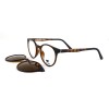 Occhiali da Vista Tondi con Clip Neri da Uomo - FE-CU309 | Foureyes Collection