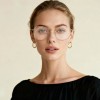 Occhiali da Vista Quadrati Arrotondati Argento da Donna - FE-M210 | Foureyes Collection
