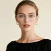 Occhiali da Vista Quadrati Arrotondati Argento da Donna - FE-M210 | Foureyes Collection