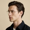 Occhiali da Vista Senza Montatura Rettangolari Neri da Uomo - FE-M213 | Foureyes Collection