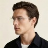 Occhiali da Vista Senza Montatura Rettangolari Neri da Uomo - FE-M213 | Foureyes Collection