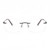 Occhiali da Vista Senza Montatura Rettangolari Neri da Uomo - FE-M213 | Foureyes Collection
