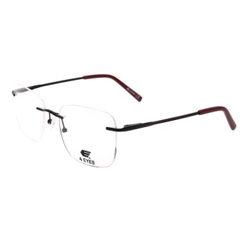 Occhiali da Vista Senza Montatura Rettangolari Neri da Uomo - FE-M213 | Foureyes Collection