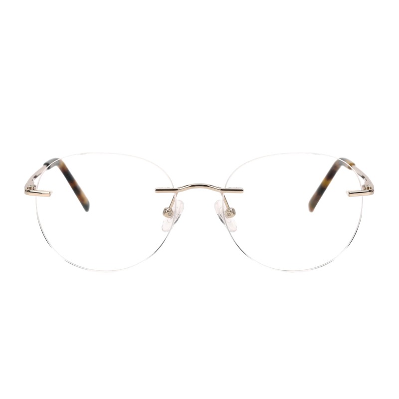 Occhiali da Vista Senza Montatura Tondi Tartarugati da Donna - FE-M214 | Foureyes Collection
