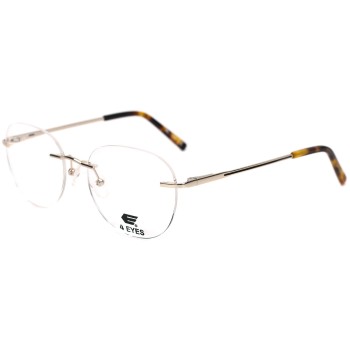 Occhiali da Vista Senza Montatura Tondi Neri da Uomo - FE-M214 | Foureyes Collection