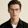 Occhiali da Vista Browline Rettangolari Neri da Uomo - FE-M215 | Foureyes Collection