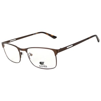 Occhiali da Vista Browline Rettangolari Neri da Uomo - FE-M215 | Foureyes Collection