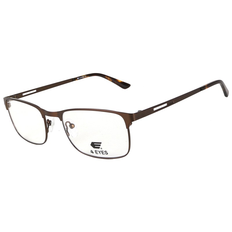 Occhiali da Vista Browline Rettangolari Marroni da Donna - FE-M215 | Foureyes Collection