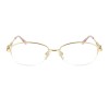 Occhiali da Vista Ovali Mezza Montatura Viola da Donna - FE-M219 | Foureyes Collection
