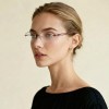 Occhiali da Vista Ovali Mezza Montatura Rossi da Donna - FE-M221 | Foureyes Collection