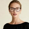 Occhiali da Vista Rettangolari Nero Rosso da Donna - FE-T601 | Foureyes Collection