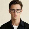 Occhiali da Vista Rettangolari Nero Blu da Uomo - FE-T601 | Foureyes Collection