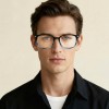 Occhiali da Vista Quadrati Arrotondati Neri da Uomo - FE-T602 | Foureyes Collection