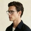 Occhiali da Vista Quadrati Arrotondati Neri da Uomo - FE-T604 | Foureyes Collection