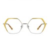 Occhiali da Vista Poligonali Gialli da Donna - FE-X801 | Foureyes Collection