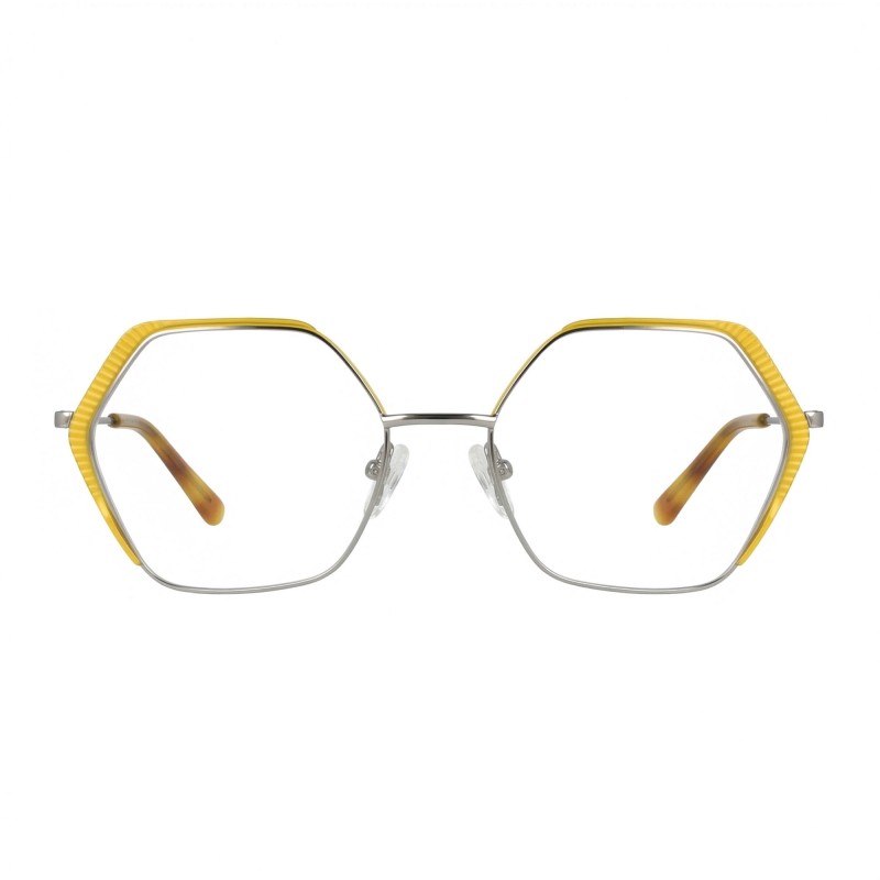 Occhiali da Vista Poligonali Gialli da Donna - FE-X801 | Foureyes Collection